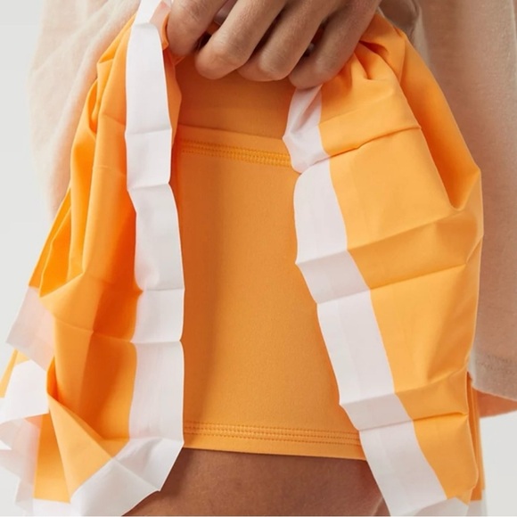 Offline by Aerie Tiebreaker Pleated Skort Tennis Skirt in Petal Orange Large - Picture 3 of 11